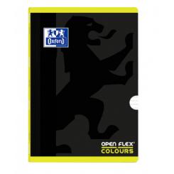 OXFORD Libreta grapada tapa plástico Openflex Colours con  Bandas A4 48H Hztl - Lima