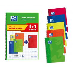 OXFORD Cuadernos tapa blanda Fº 80H.4X4 - Colores Vivos