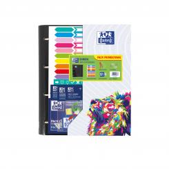 OXFORD Pack Carpeta de anillas Europeanbinder Classic Te A4+ cuadriculada 5x5 Con Complementos - Surtido