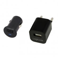 LogiLink PA0076 adaptador e inversor de corriente Auto/Interior Negro
