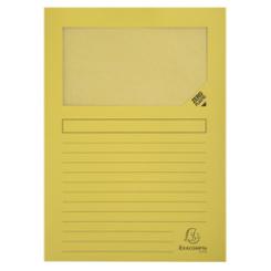 Pack 100 subcarpetas con ventana Exacompta Forever A4 Amarillo
