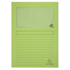 Pack 100 subcarpetas con ventana Exacompta Forever A4 Verde prado