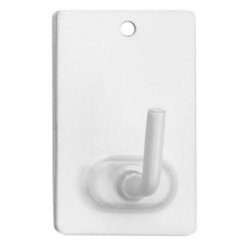 Pack 2 colgadores adhesivos de acero 1 colgador 25x41mm
