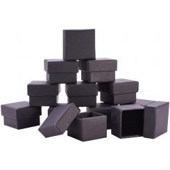 Pack 24 uds Caja Regalo Negra con Almohadilla Incluida 4x4x3 cm