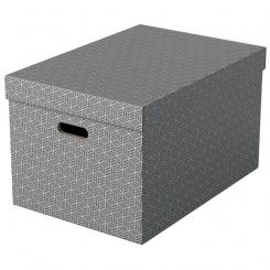 ESSELTE Pack 3 cajas de almacenaje grandes (510x355x305mm), gris
