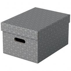 ESSELTE Pack 3 cajas de almacenaje medianas (365x265x205mm), gris