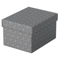 ESSELTE Pack 3 cajas de almacenaje y regalo pequeñas (255x200x150mm), gris