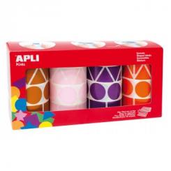 Pack 4 Rollo APLI Gomet Xl/27 Ma./Ros/Li./Na 5428U