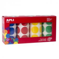 Pack 4 Rollo APLI Gomet Ø33 Az/Ro/Am/Ve  2832U