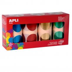 Pack 4 Rollo APLI Gomet Ø45 Met Az/Ro/Oro/Ve 1128U