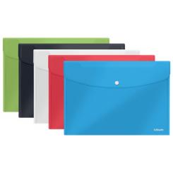 Pack 5 Sobres con clic Esselte Vivida. PP. DIN A5. Colores surtidos