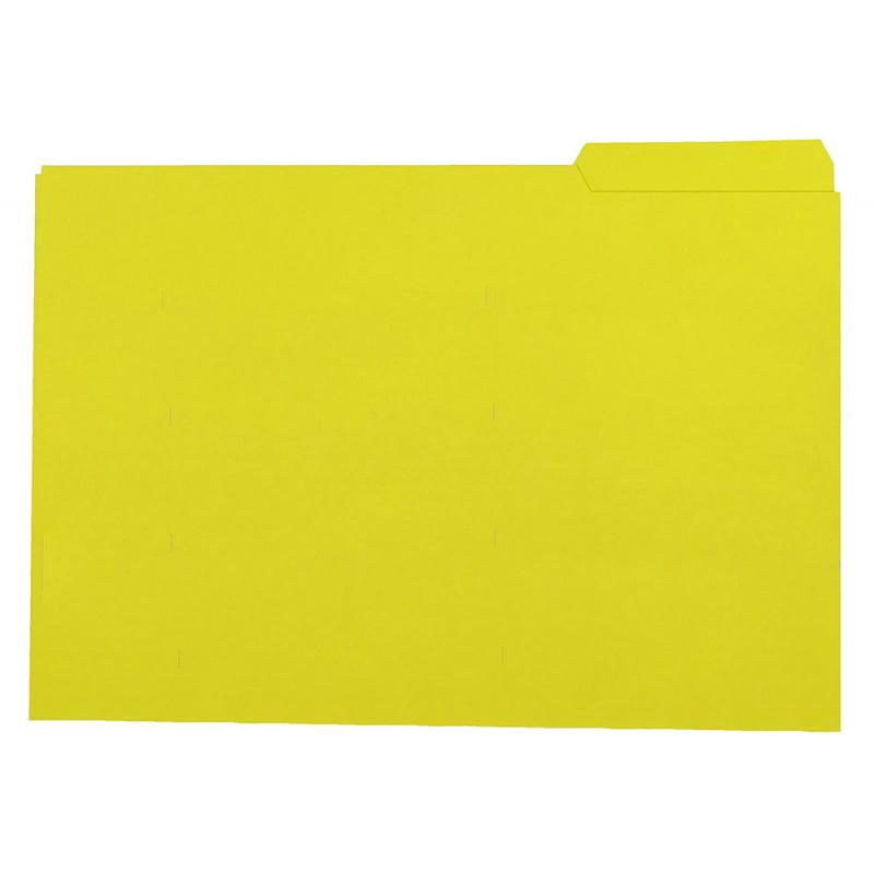 Pack 50 Subcarpeta cartulina gio din a4 pestaña derecha 250 g/m2 amarillo