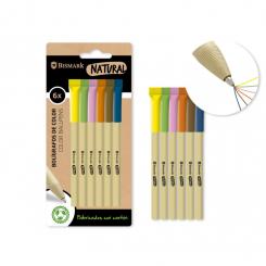 BISMARK Caja de Bolígrafos de colores ECO KRAFT-COLOR, 6 uds.