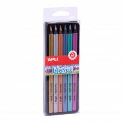 APLI Pack Lapiz Jumbo Metal Tri. Col.Surt.6U