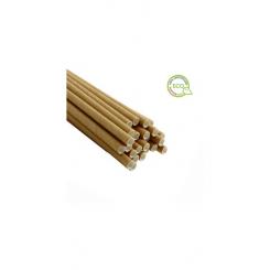 Pajitas bunzl papel kraft marron reciclado 6x200 mm caja de 100 unidades
