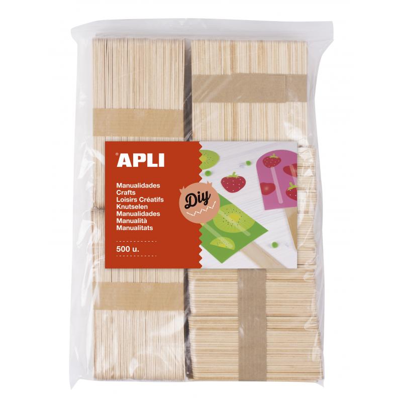 Palillos Polo Apli Madera Natural  Bolsa De 800 uds