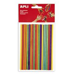 Palillos Redondos APLI Madera Color 150X5mm Bolsa 25 Uds