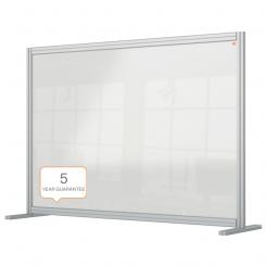 Nobo Pantalla separadora de acrílico transparente modular de libre colocación de sobremesa Premium Plus 1400x1000mm