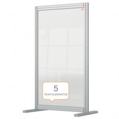 Nobo Pantalla separadora de acrílico transparente modular de libre colocación de sobremesa Premium Plus 600x1000mm