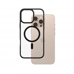 PanzerGlass ® HardCase Transparent w. Black MagSafe & Frame iPhone 16 Pro Max funda para teléfono móvil Negro