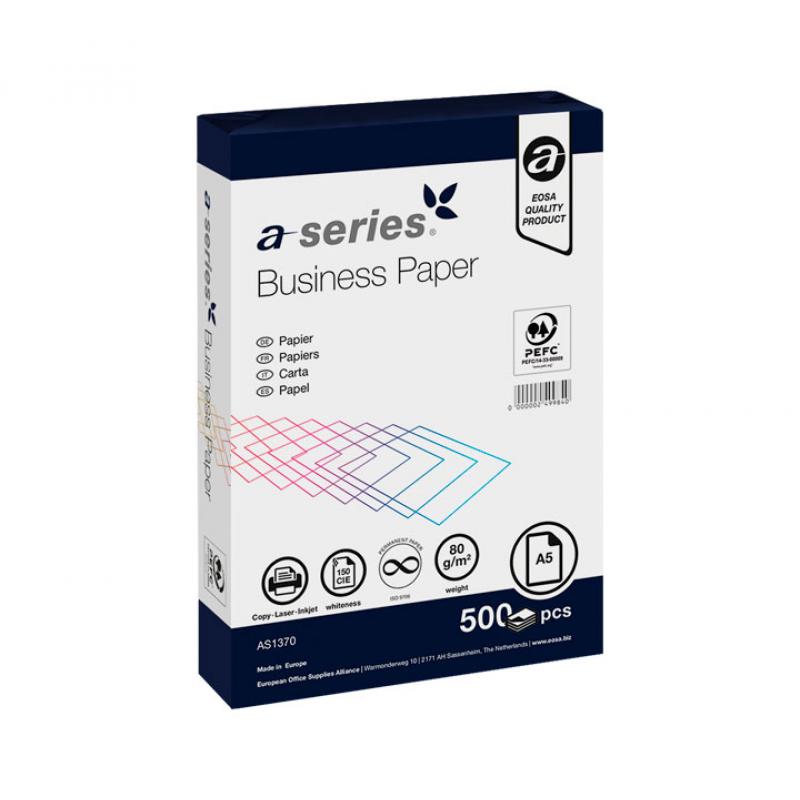 Papel A-Series business A5 80 Gr 500H Blanco