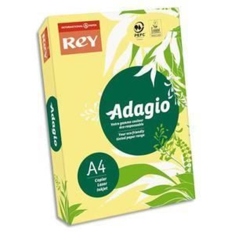 Papel Adagio Banana Fluor A4 80G 500 HOJAS