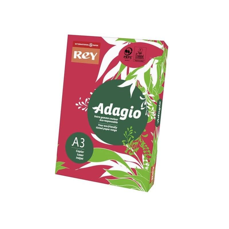 Papel Adagio Rojo Intenso Intenso A3 160G 500 HOJAS