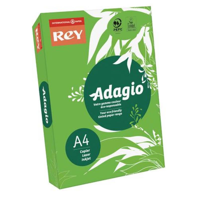 Papel Adagio Verde Intenso Intenso A4 160G 125 HOJAS