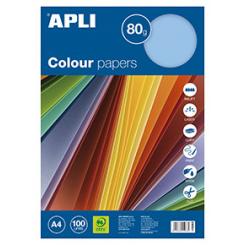 Papel APLI Color Azul Pastel A4 80G.100H