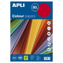 Papel APLI Color Surtido Fluorescentea4 80G.500H