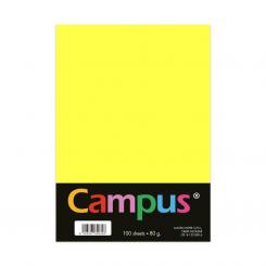 Papel Campus A4 80 gr 100H Amarillo limón