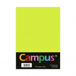 Papel Campus A4 80 gr 100H Amarillo neón