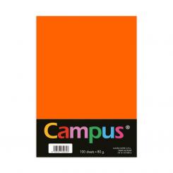 Papel Campus A4 80 gr 100H Naranja Neon