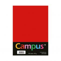 Papel Campus A4 80 gr 100H Rojo
