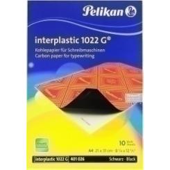 Papel Carbon Interplastic A4 Cj.10 Negr