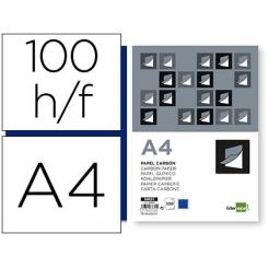 Papel carbon LIDERPAPEL film azul DIN A4 caja de 100 hojas