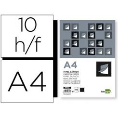 Papel carbon LIDERPAPEL negro DIN A4 bolsa de 10 hojas