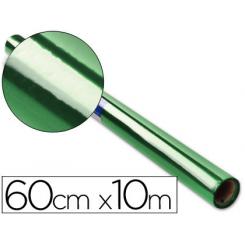 Papel celofan LIDERPAPEL rollo verde 0,60 x 10 mt