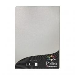 Papel Clairefontaine Pollen A4 120G 50H Plateado