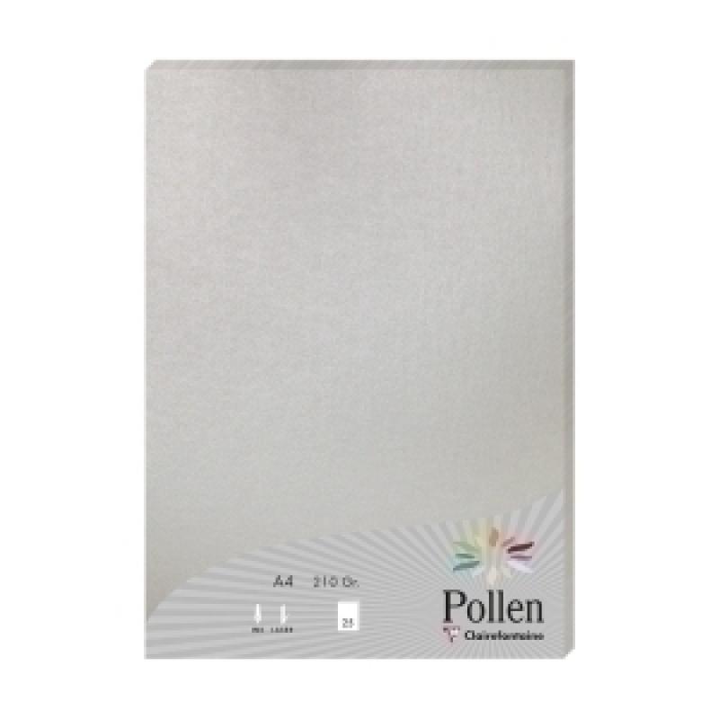 papel-clairefontaine-pollen-a4-210g-25h-plateado