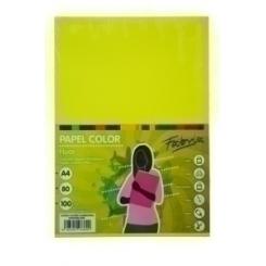 Papel Color FABRISA A4 80G 100H Surt.Flu
