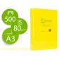 papel-color-q-connect-din-a3-80-gr-amarillo-intenso-paquetede-500-hojas