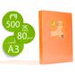 papel-color-q-connect-din-a3-80gr-naranja-neon-paquete-de-500-hojas