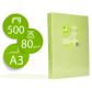 papel-color-q-connect-din-a3-80gr-verde-neon-paquete-de-500-hojas