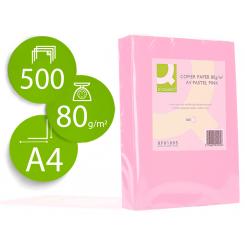 Papel Color Q-CONNECT DIN A4 80 gr Rosa Paquete De 500 Hojas