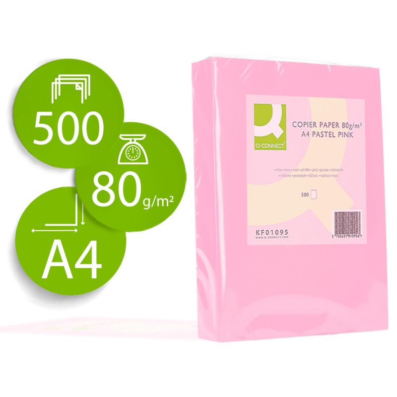 papel-color-q-connect-din-a4-80-gr-rosa-paquete-de-500-hojas