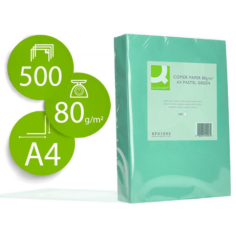 papel-color-q-connect-din-a4-80-gr-verde-paquete-de-500-hojas