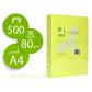 papel-color-q-connect-din-a4-80gr-amarillo-neon-paquete-de-500-hojas