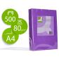 papel-color-q-connect-din-a4-80gr-lila-intenso-paquete-de-500-hojas