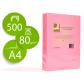 papel-color-q-connect-din-a4-80gr-rosa-neon-paquete-de-500-hojas